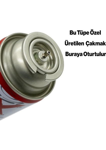 Kamp Gazı (10 Adet) Bütan Propan Tüpü Portatif Ocak Kartuşu Tek Kullanımlık Pürmüz Yedeği 227 gr