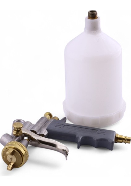 1.6 mm Havalı Boya Püskürtme Tabancası Üstten Depolu 600 ml Uçlu Metal Ahşap Plastik Yüzey Boyama