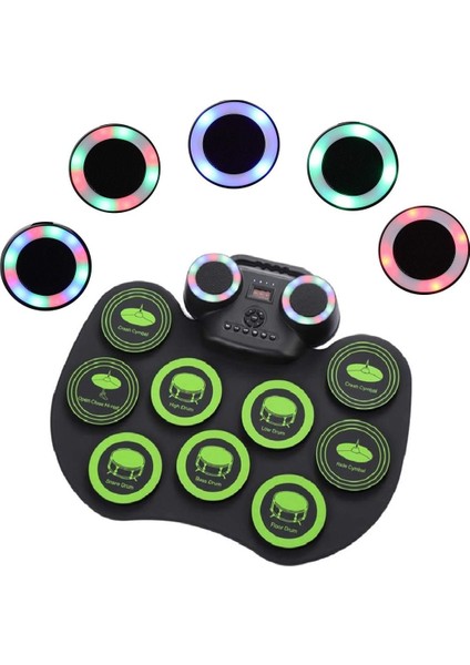 Magicvoice G600R 9 Ped Elektronik Roll Up Davul Kiti Bateri Müzik Aleti Taşınabilir