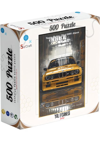 500 Parça Puzzle Sarı Spor Araba