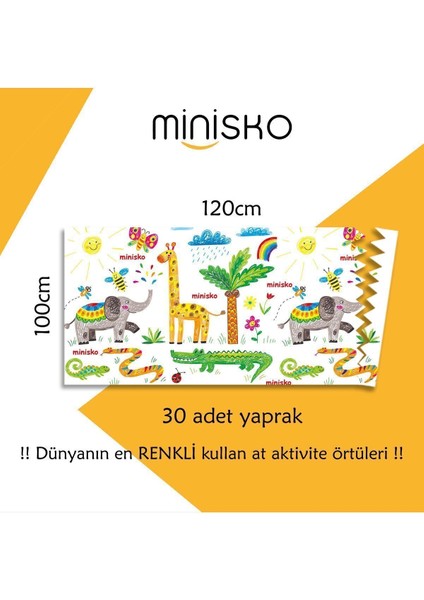 Mama Sandalyesi Altı ve Aktivite Örtüsü | Bebek Alt Örtüsü | Kullan At Örtü | Hayvanlar modelleri