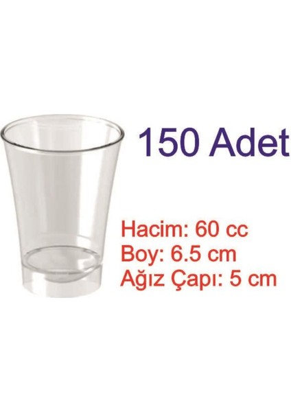 Mika Plastik Kullan At Shot / Şerbet Bardağı 150' Li fiyatları