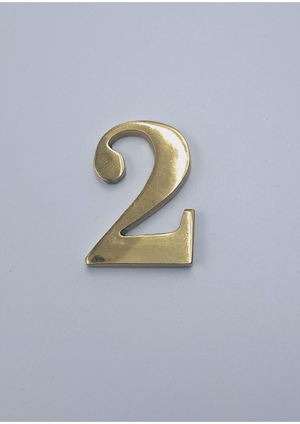 Pirinç Rakam Kapı Numarası 5cm Tırnaklı