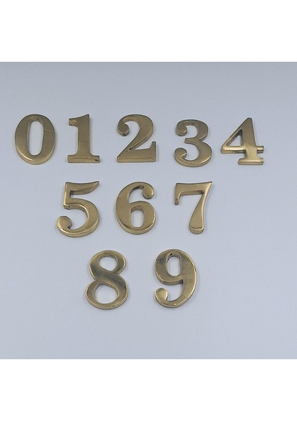 Pirinç Rakam Kapı Numarası 5cm Tırnaklı fiyatları