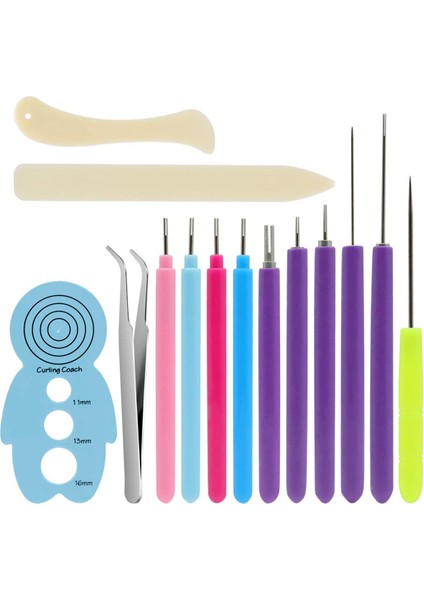 Jdxhlau 14 Adet Kağıt Quilling Araçları Oluklu Kiti, Çeşitli Boyutlarda Haddeleme Curling Quilling Pilot Kalem Sanat Zanaat Kendi Başına Yap Kağıdı (Yurt Dışından)