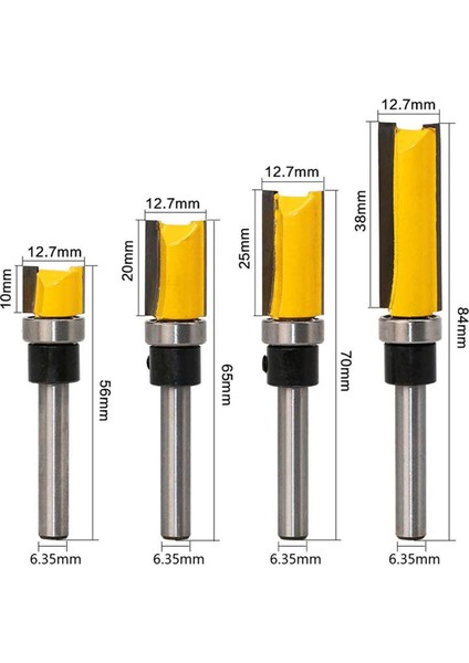 Trim Uçları-4* Trim Freze Uçları-Sarı (Yurt Dışından)