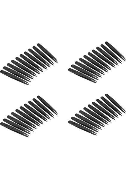 Nxfdsıoz 40 Adet Siyah Plastik Uç Başlığı Anti Statik Cımbız 12CM Uzunluk (Yurt Dışından)