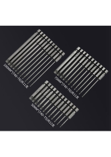Jaerbee 12 Adet/takım 1/4 Inç Altıgen Şaft ve L Şekilli Anahtar Seti T6-T40 3 Inç Uzunluk S2 Çelik Torx Başlı Tornavida Matkap Seti Uçları (Yurt Dışından) indirimleri