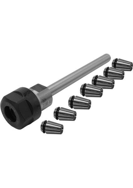 Bradoo-1set ER11 C6 ER11M 60L Uzatma Çubuğu Uzatma Çubuğu Düz Şaftlı ER11 7 Adet Pens ER11A Somunlu (Yurt Dışından)