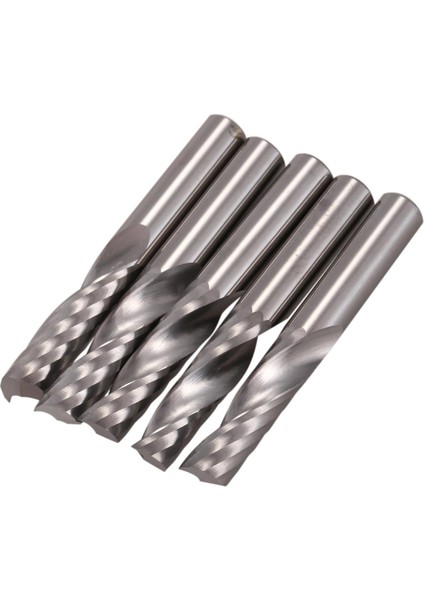 1/4 Inç Karbür Cnc Freze Uçları-5* 6MMX22 mm Tek Flüt Cnc Router Bit-Gümüş (Yurt Dışından)