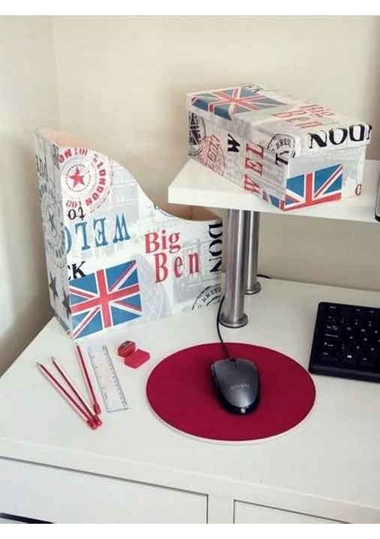 143-1015 Ingiliz Temalı Dekoratif Yapışkanlı Folyo ( 45 cm x 1,5 mt )