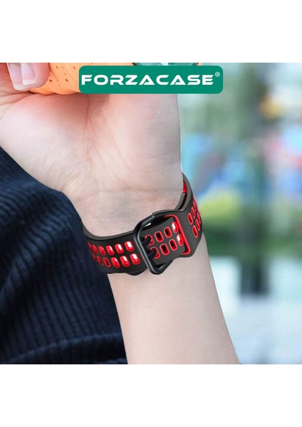 Samsung Galaxy Watch Fe ile Uyumlu Çift Renk Delikli Silikon Kordon Kayış - FC1049 indirimleri