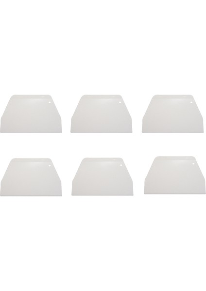 Xhhdqes 6 Adet 19 cm x 12.5 cm Düz Beyaz Plastik Kek Dekoratör Hamur Pasta Kazıyıcı Aracı (Yurt Dışından)