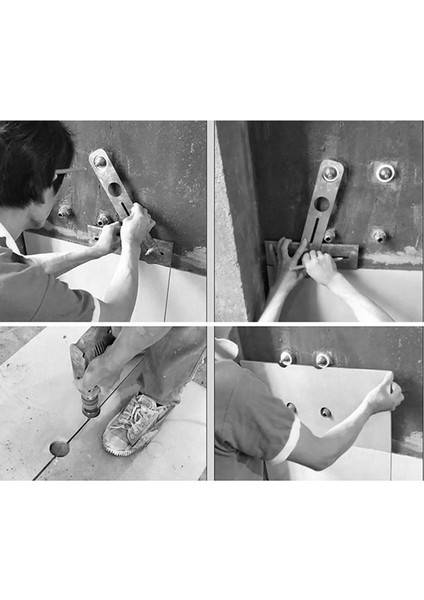 Çok Fonksiyonlu Paslanmaz Çelik Seramik Karo Delik Bulucu Cetvel 360 Derece Ayarlanabilir Delme El Ölçü Aletleri (Yurt Dışından) modelleri