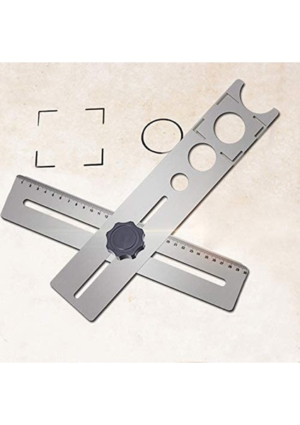 Çok Fonksiyonlu Paslanmaz Çelik Seramik Karo Delik Bulucu Cetvel 360 Derece Ayarlanabilir Delme El Ölçü Aletleri (Yurt Dışından) indirimleri