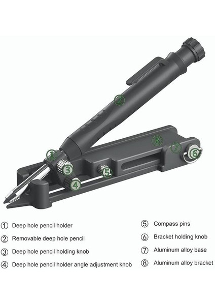 Çok Fonksiyonlu Kazıma Aracı Alüminyum Alaşımlı Pusula Açısı Ayarlanabilir Fayans Kaldırım Saplama Duvarlar Ağaç Işleme Aletleri (Yurt Dışından) indirimleri