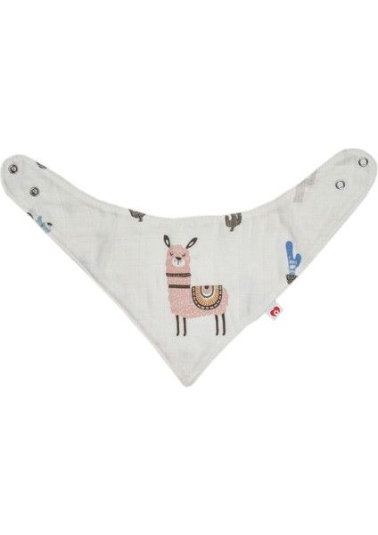2 Katlı Müslin Önlük %100 Pamuk -Cute Lama