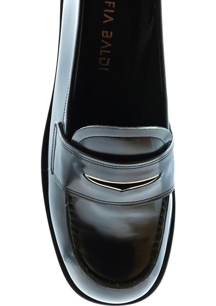Siera Siyah Hakiki Deri Kadın Loafer modelleri