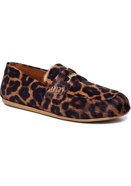 Foal Leopar Hakiki Deri Kadın Loafer fiyatları