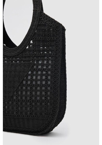 Vicolo Handmade Makrome Tote Çanta Siyah El Yapımı Şık Tasarım Kadınlar İçin fırsatları