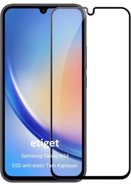 Samsung Galaxy A34 ”esd Antı-Statıc” Cam Ekran Koruyucu 6d Glass