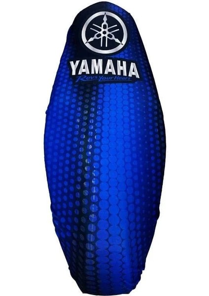 3D Yamaha Uyumlu Koltuk Sele Kılıfı Mavi Puantiyeli