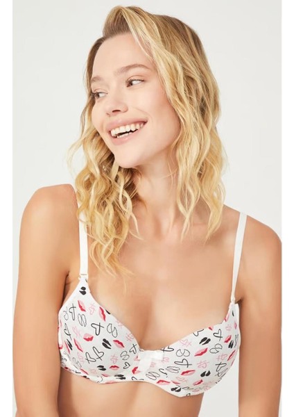 Destekli Penye Sütyen Takımı Balenli Kiss Heart Cnsy 207TK modelleri