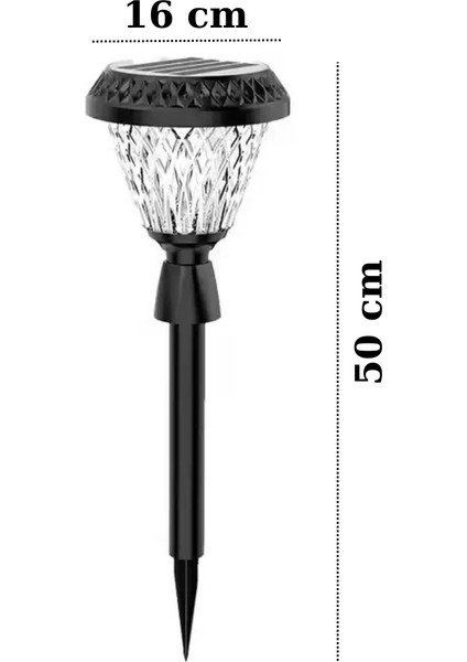 50 Watt Solar Dekoratif Çim Saplamalı Kazıklı Bahçe Armatürü
