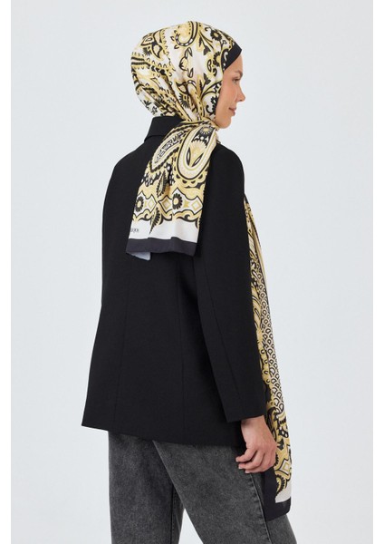 Siyah-Gold Retro Desenli Şal 5684 indirimleri