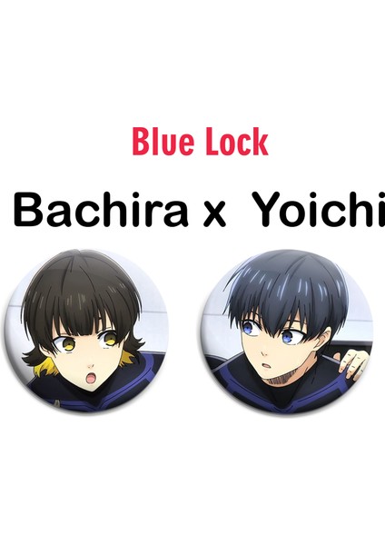 Blue Lock Yoichi x Bachira 2 Adet Rozet Set -Iğneli Buton Rozet Seti
