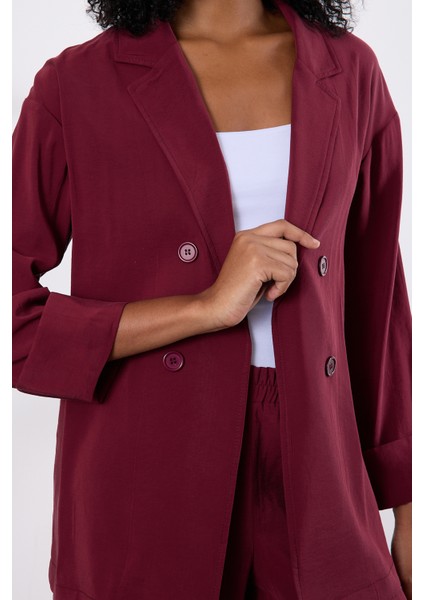 Bordo Regular Astarsız Mevsimlik Ceket fırsatları