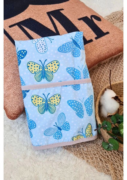 Butterfly Desenli Sıvı Geçirmez Unisex Aktivite ve Mama Önlüğü 6-24 Ay indirimleri