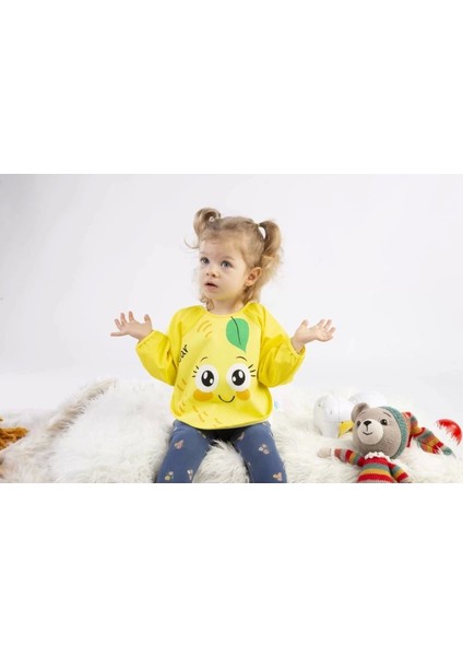 Hayvan Figürlü Sıvı Geçirmez 3'lü Paket Uzun Kollu Mama Önlüğü fırsatları