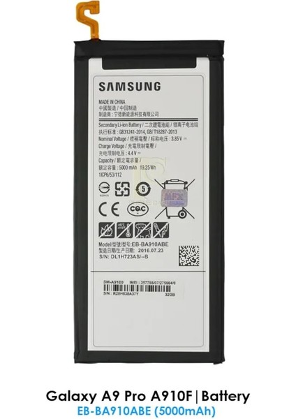 Samsung A9 Pro A910 EB-BA910ABE Batarya Pil ve Tamir Seti Senalstore