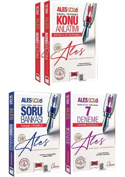 Yargı 2026 Ales Vıp Konu + Soru Bankası + 7 Deneme 3 Lü Set Yargı Yayınları