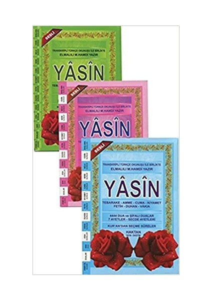Yasin Tebareke Amme 4444 Dua ve Şifalı Dualar Arapça ve Türkçe Okunuşlu Mealli (Orta Boy)