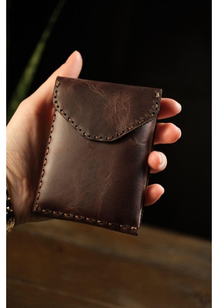 San Diego - Hakiki Deri Çift Katlı Asansörlü Kartlık Cüzdan