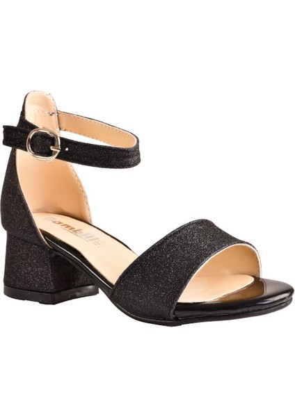 Çocuk Parlak Simli Topuklu Abiye Ayakkabı fiyatları