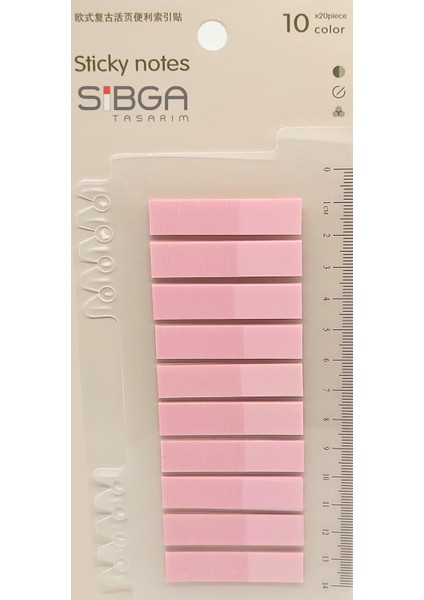 Şeffaf Pembe Renkli Postit Post-It Post It. Kitap Ayracı Ayraç Postit Sticker Not Kağıdı 200 Yaprak