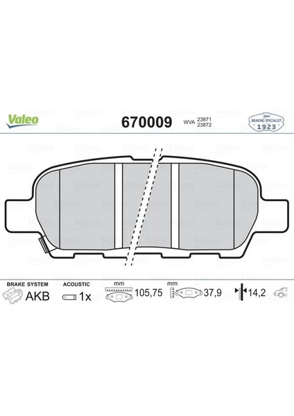 Arka Fren Balatası Nıssan Qashqaı J10 07 13 X-Traıl 07 13 Juke 10 Renault Koleos 08 44060AL586-440000027R-D4060-JA00J