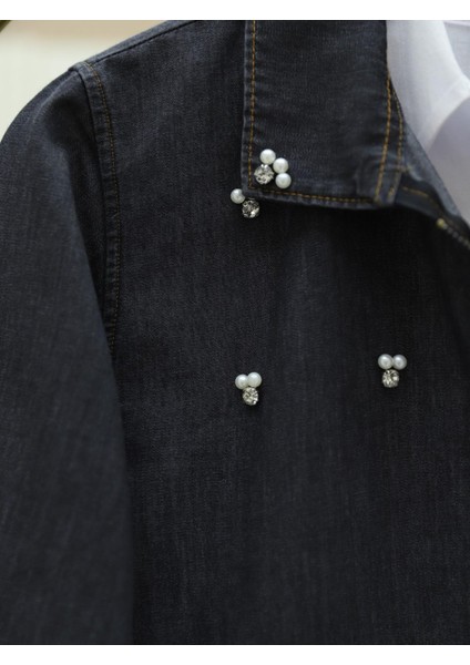 Serpme Incili Fermuarlı Ceket Etek Kot Takım fiyatları