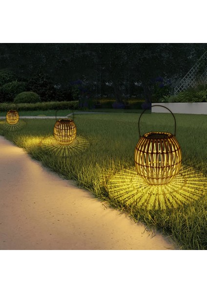 10WATT Rattan Güneş Enerjili Solar Dekoratif Bahçe Armatürü