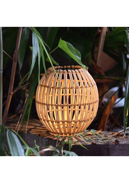 10WATT Rattan Güneş Enerjili Solar Dekoratif Bahçe Armatürü