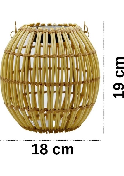 10WATT Rattan Güneş Enerjili Solar Dekoratif Bahçe Armatürü