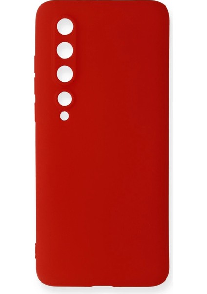 Xiaomi Mi 10 Kılıf First Silikon - Kırmızı Yktsn