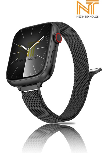 Watch Seri 5/6/7/8/9/se 38/40/41mm Seri 10 42 / Seri 11 42mm Uyumlu Hasır Metal Kordon