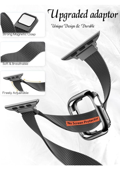 Watch Seri 5/6/7/8/9/se 38/40/41mm Seri 10 42 / Seri 11 42mm Uyumlu Hasır Metal Kordon modelleri