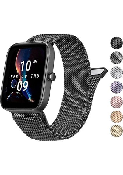 Amazfit Gts / Gts 2 / Gts 2 Mini / Gts 2e / Gts 3 / Gts 4 Mini / Gts 4 Milanese Hasır Metal Kordon