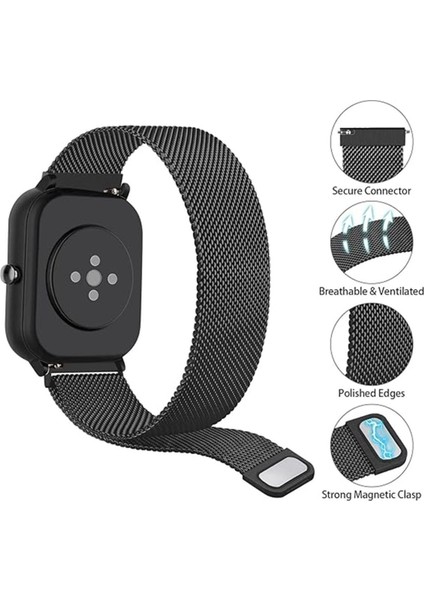 Amazfit Gts / Gts 2 / Gts 2 Mini / Gts 2e / Gts 3 / Gts 4 Mini / Gts 4 Milanese Hasır Metal Kordon fiyatları