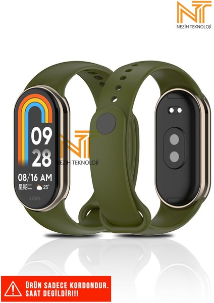Xiaomi Mi Band 8 / 9 / 10 Uyumlu Metal Girişli Klasik / Spor Yumuşak Silikon Kordon